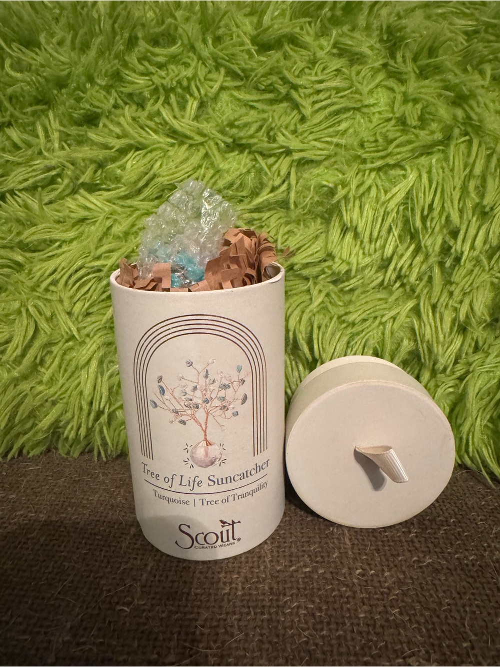 Scout Tree of Life Suncatcher with Turquoise Accents